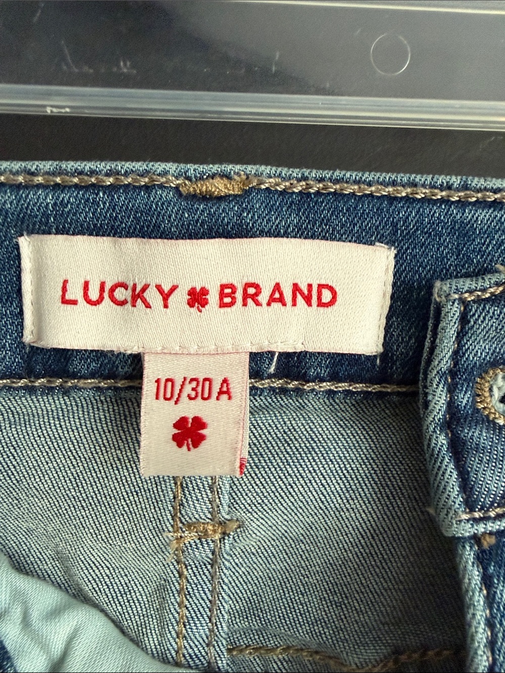 Lucky Brand Blue Cropped Distressed Jeans - Picture 2 of 9